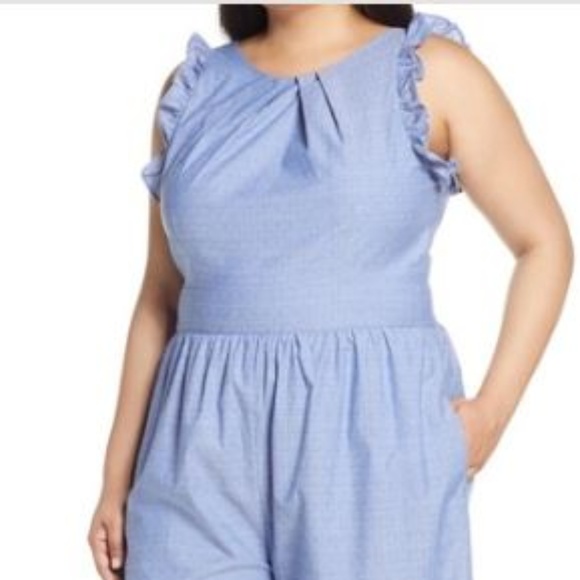 1901 ruffle sleeve jumpsuit